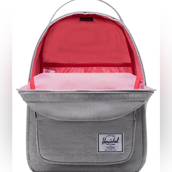 NWT Herschel MILLER backpack in light grey crosshatch - Picture 12 of 12